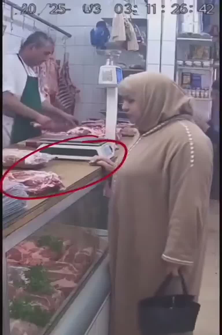Viral Clip Appears to Show Meat Slipped Into Bag at Butcher