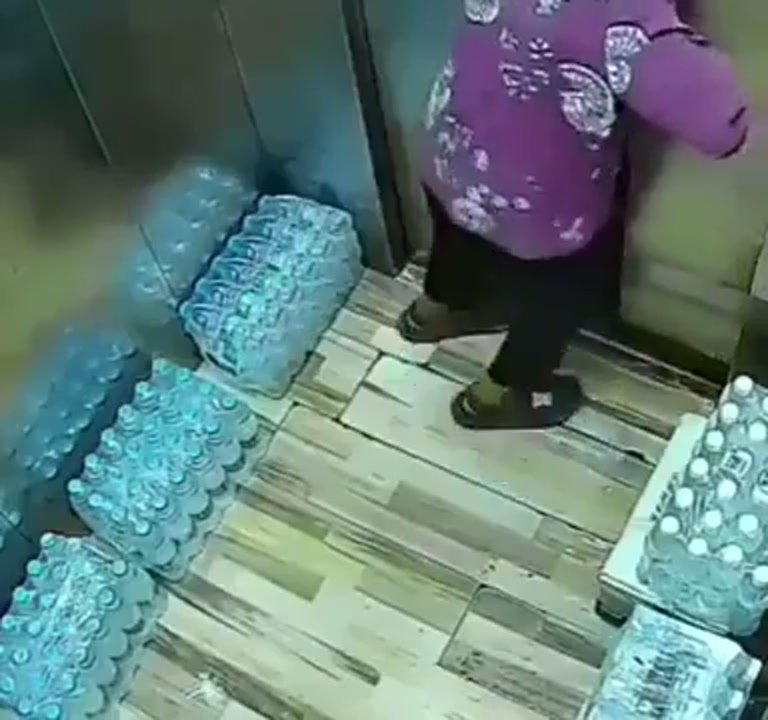 Caught on Camera: Woman Ends Up on Elevator Floor as Doors Move
