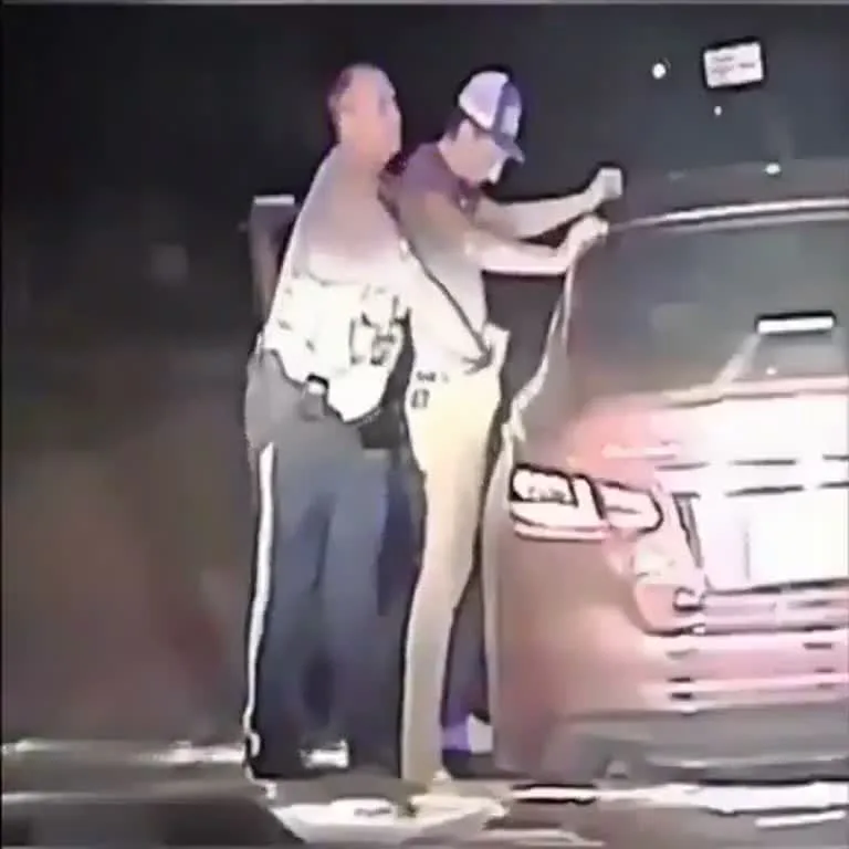 Night Footage Shows a Man Collapse After Running 50 Meters