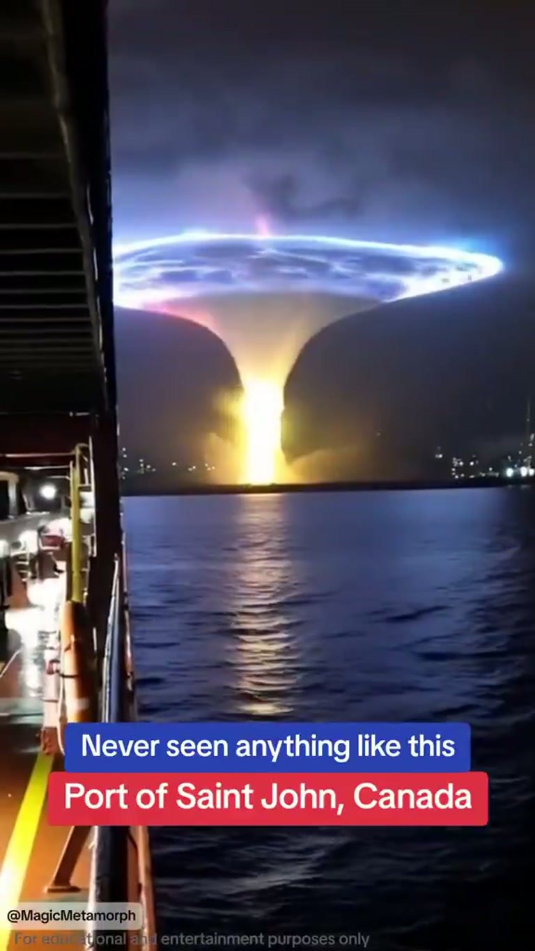 Glowing Rings Over Saint John: UFO Footage or Light Show?