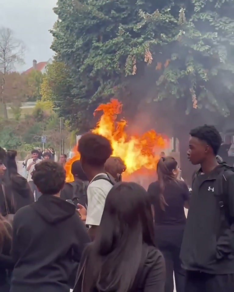Burning Truck, Laughing Voice: Viral Clip Stuns Viewers